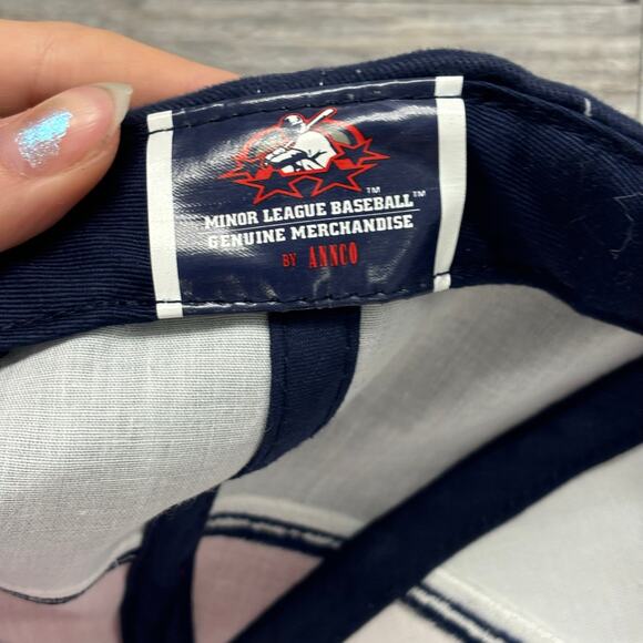 Vintage Y2K Annco MiLB Toledo Mud Hens‎ Blue Red OSFA Strapback Hat Baseball Cap - Picture 8 of 9
